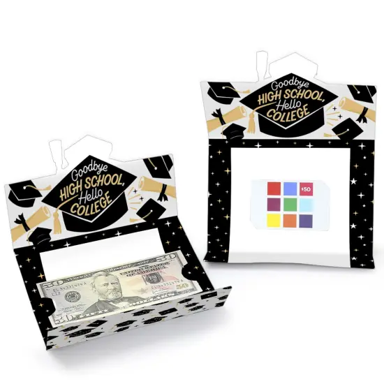 Big Dot of Happiness Goodbye High School, Hello College - Graduation Party Money and Gift Card Holders - Set of 8 {3}