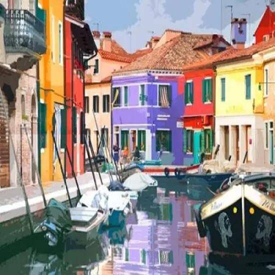 Burano Village Poster Print by Shelley Lake - Item # VARPDX6734A {1}