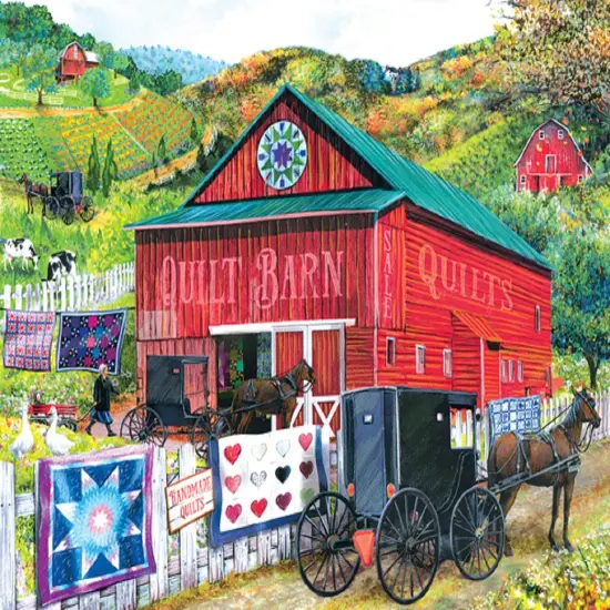 Sunsout Stopping at the Quilt Barn 1000 pc Jigsaw Puzzle 28785 {1}