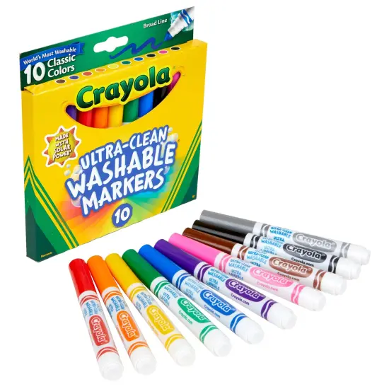 Crayola Ultra-Clean Color Max Broad Washable Markers 10/Pkg-Classic Colors {4}