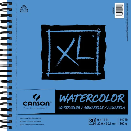 Canson XL Watercolor Pad 9"X12"-30 Sheets {1}