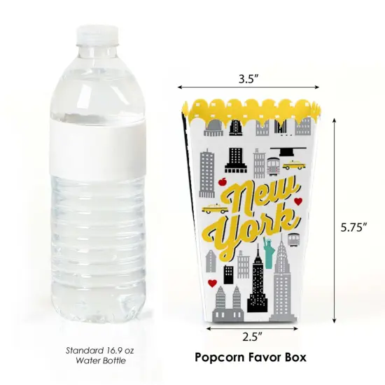 Big Dot of Happiness NYC Cityscape - New York City Party Favor Popcorn Treat Boxes - Set of 12 {3}