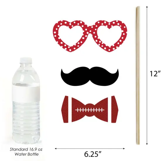 Big Dot of Happiness Homecoming - Football Themed School Dance Photo Booth Props Kit - 20 Count {6}