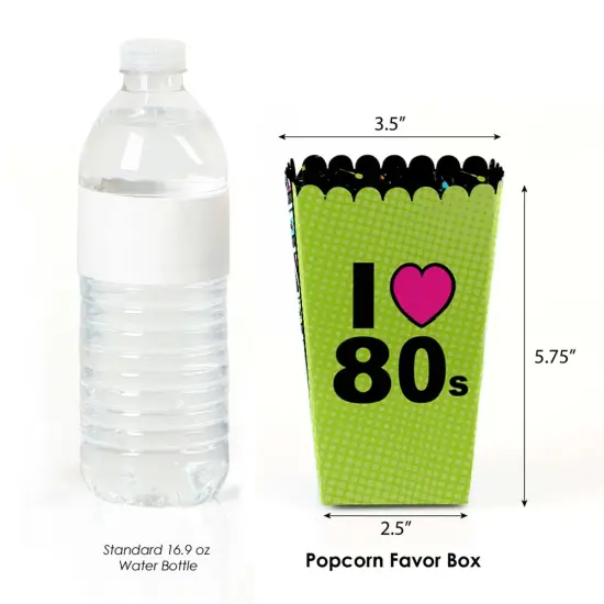 Big Dot of Happiness 80's Retro - Totally 1980s Party Favor Popcorn Treat Boxes - Set of 12 {3}