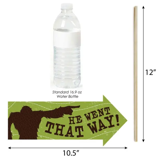 Big Dot of Happiness Funny Sasquatch Crossing - Bigfoot Party or Birthday Party Photo Booth Props Kit - 10 Piece {4}