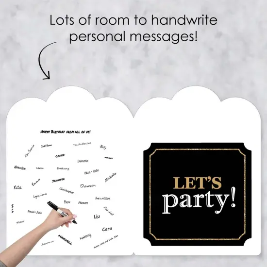 Big Dot of Happiness Adult Happy Birthday - Gold - Happy Birthday Giant Greeting Card - Big Shaped Jumborific Card {4}