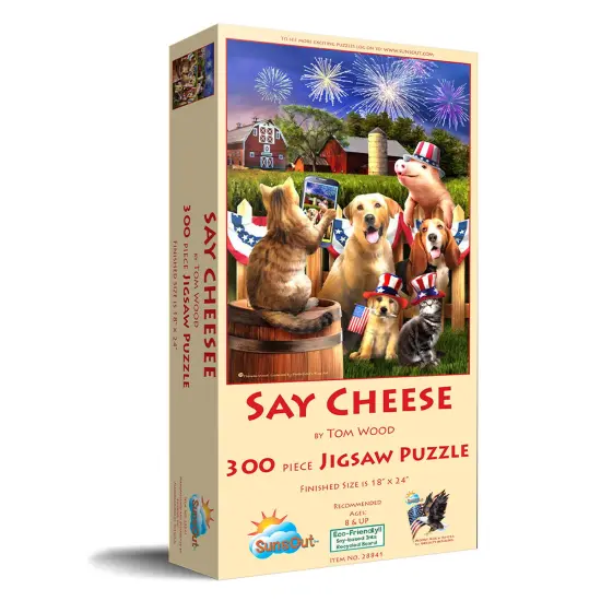 Sunsout Say Cheese 300 pc Fourth of July Jigsaw Puzzle 28841 {3}
