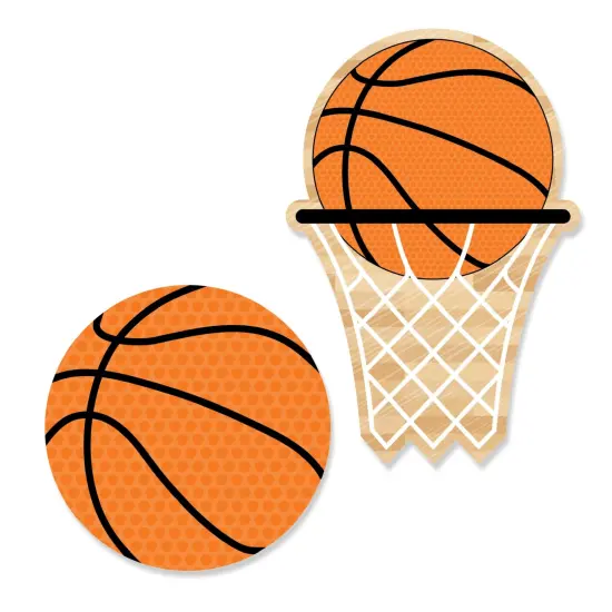 Big Dot of Happiness Nothin' but Net - Basketball DIY Shaped Party Cut-Outs - 24 Count {1}