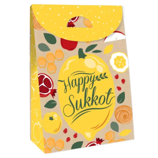 Big Dot of Happiness Sukkot - Sukkah Jewish Holiday Gift Favor Bag - Party Goodie Boxes- Set of 12 {4}