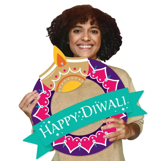 Big Dot of Happiness Happy Diwali - Outdoor Festival of Lights Party Decor - Front Door Wreath {7}