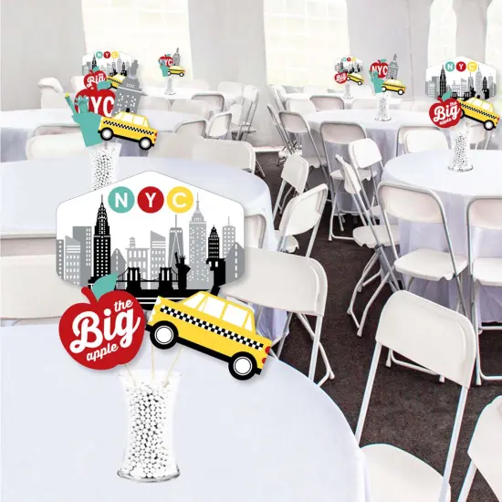 Big Dot of Happiness NYC Cityscape - New York City Party Centerpiece Sticks - Showstopper Table Toppers - 35 Pieces {3}