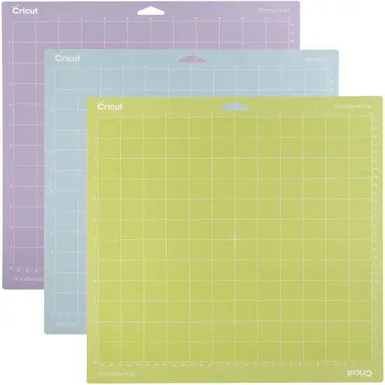 Cricut Adhesive Back Cutting Mats 12"X12" 3/Pkg-Green, Blue & Purple {3}