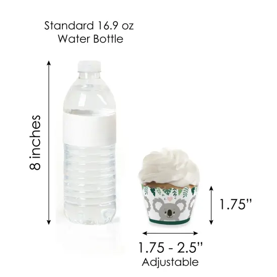 Big Dot of Happiness Koala Cutie - Cupcake Decoration - Bear Birthday Party and Baby Shower Cupcake Wrappers and Treat Picks Kit - Set of 24 {7}