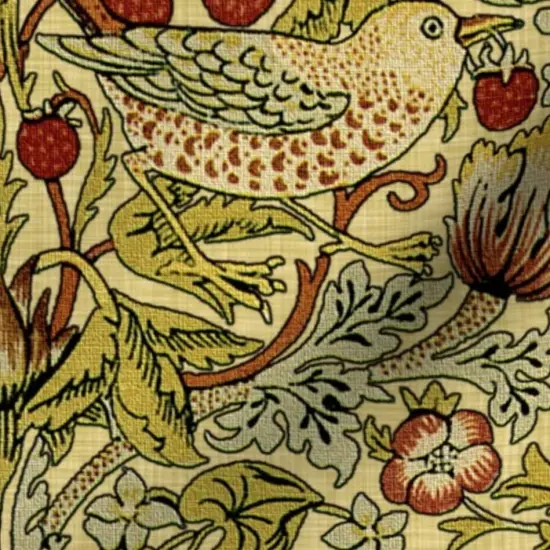 Various Fabrics by the Yard or Fat Quarter Victorian Vines Birds Botanical Damask Strawberry William Morris Custom Printed Fabric by Spoonflower {7}