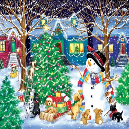 Sunsout Christmas Street 1000 pc Christmas Jigsaw Puzzle 35333 {1}