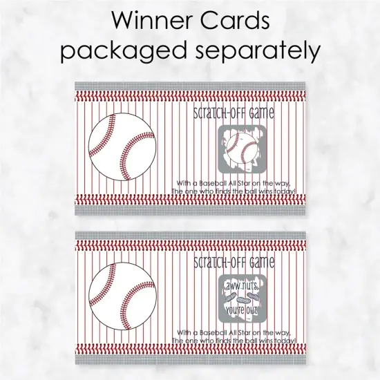 Big Dot of Happiness Batter Up - Baseball - Baby Shower or Birthday Party Game Scratch Off Cards - 22 Count {4}