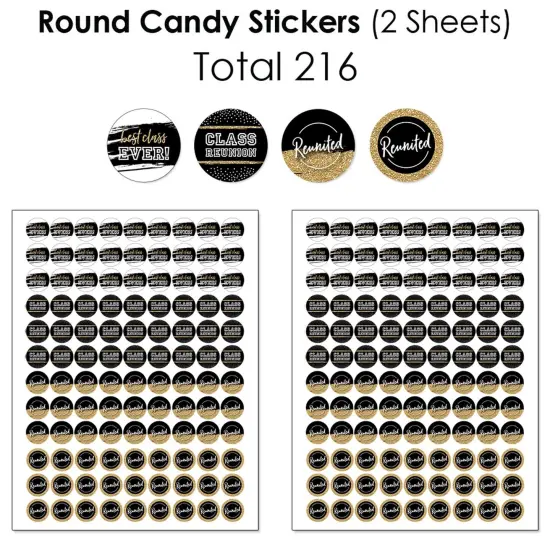Big Dot of Happiness Reunited - School Class Reunion Party Candy Favor Sticker Kit - 304 Pieces {6}