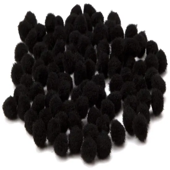 CousinDIY Pom-Poms 10mm 100/Pkg-Black {4}