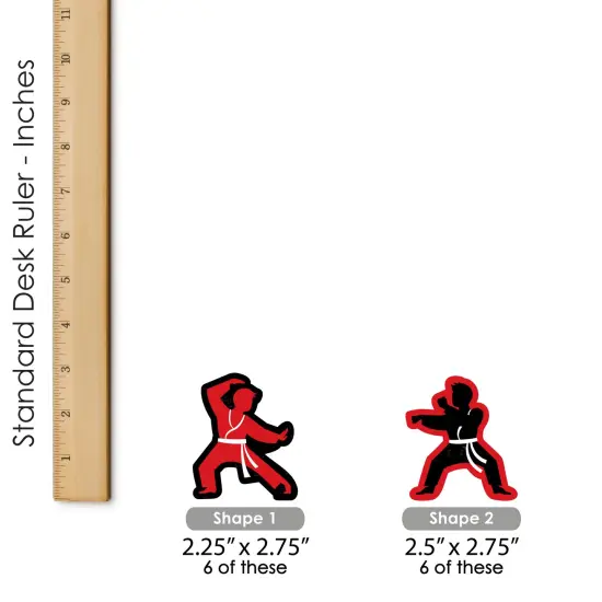 Big Dot of Happiness Karate Master - DIY Shaped Martial Arts Birthday Party Cut-Outs - 24 Count {6}
