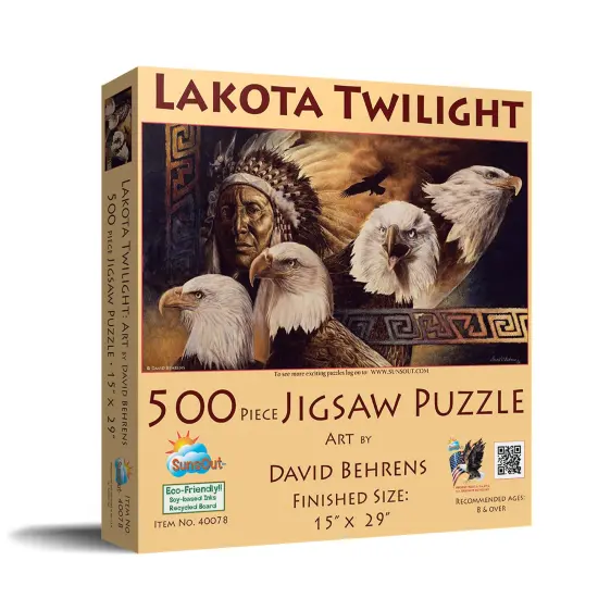 Sunsout Lakota Twilight 500 pc Jigsaw Puzzle 40078 {3}