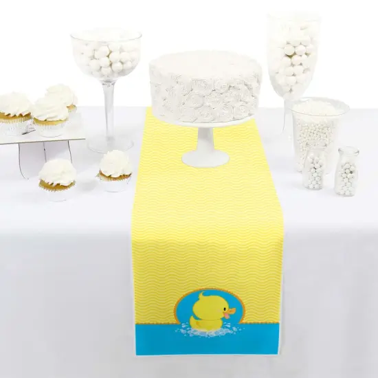 Big Dot of Happiness Ducky Duck - Petite Baby Shower or Birthday Party Paper Table Runner - 12 x 60 inches {3}