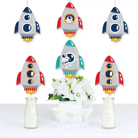 Big Dot of Happiness Blast Off to Outer Space - Astronaut Decorations DIY Rocket Ship Baby Shower or Birthday Party Essentials - Set of 20 {1}