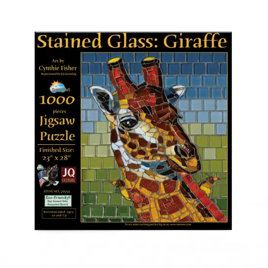 Sunsout Stained Glass Giraffe 1000 pc Jigsaw Puzzle 70731 {4}