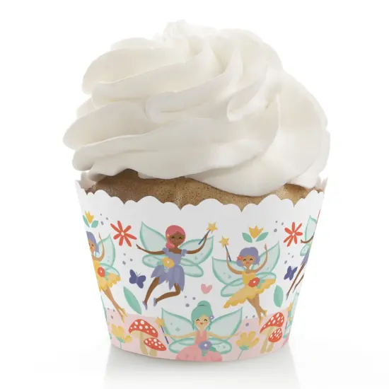 Big Dot of Happiness Let's Be Fairies - Fairy Garden Birthday Party Decorations - Party Cupcake Wrappers - Set of 12 {1}