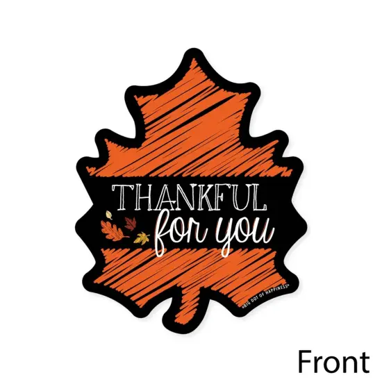 Big Dot of Happiness Give Thanks - Shaped Thank You Cards - Thanksgiving Party Thank You Note Cards with Envelopes - Set of 12 {4}