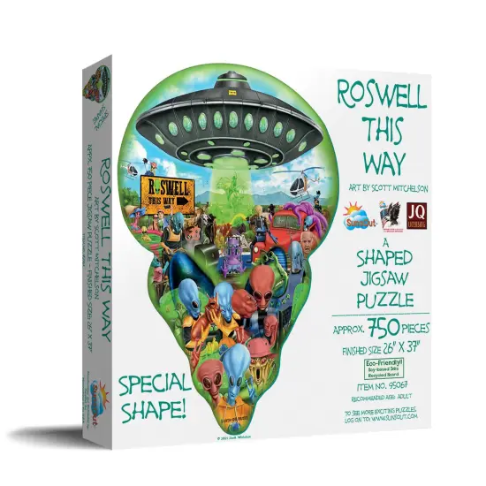 Sunsout Roswell This Way 750 pc Special Shape Jigsaw Puzzle 95067 {3}