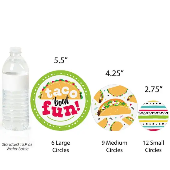 Big Dot of Happiness Taco 'Bout Fun - Fiesta Giant Circle Confetti - Party Decorations - Large Confetti 27 Count {4}