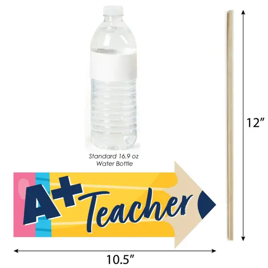 Big Dot of Happiness Funny Thank You Teachers - Teacher Appreciation Photo Booth Props Kit - 10 Piece {4}