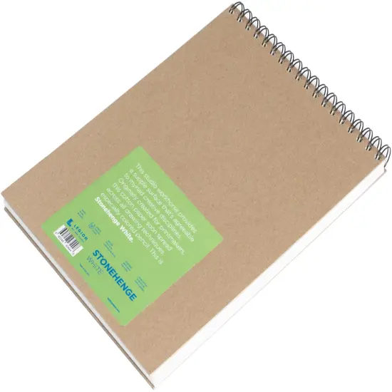Stonehenge100% Cotton Spiral Paper Pad 9"X12" 32 Sheets/Pkg-White 250gsm {2}