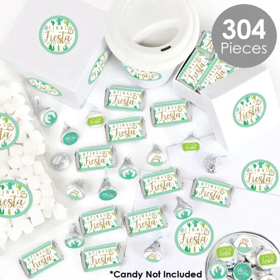 Big Dot of Happiness Final Fiesta - Last Fiesta Bachelorette Party Candy Favor Sticker Kit - 304 Pieces {3}