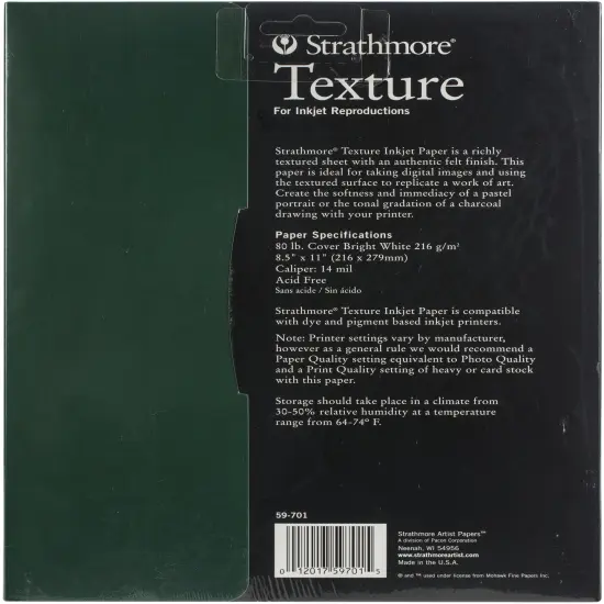 Strathmore Ink Jet Paper Texture 8.5"X11"-25 Sheets {2}