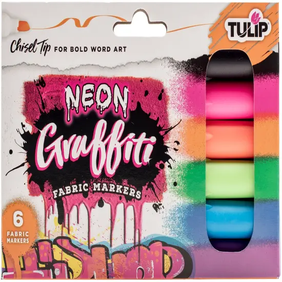 Tulip Graffiti Fabric Markers 6/Pkg {1}