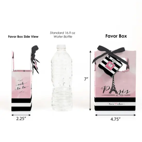 Big Dot of Happiness Paris, Ooh La La - Paris Themed Baby Shower or Birthday Party Favor Boxes - Set of 12 {3}