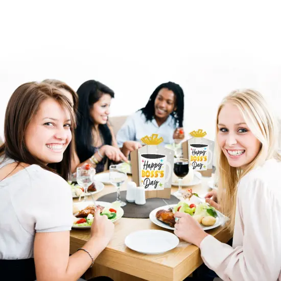 Big Dot of Happiness Happy Boss&rsquo;s Day - Table Decorations - Best Boss Ever Fold and Flare Centerpieces - 10 Count {7}