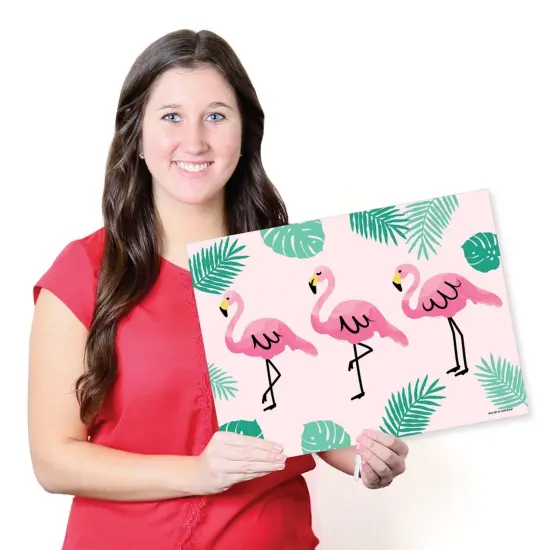 Big Dot of Happiness Pink Flamingo - Party Table Decorations - Tropical Summer Party Placemats - Set of 16 {7}