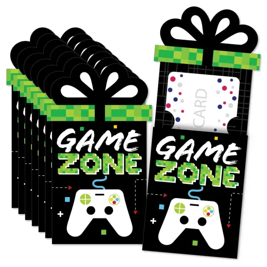 Big Dot of Happiness Game Zone - Pixel Video Game Party or Birthday Party Money and Gift Card Sleeves - Nifty Gifty Card Holders - Set of 8 {1}