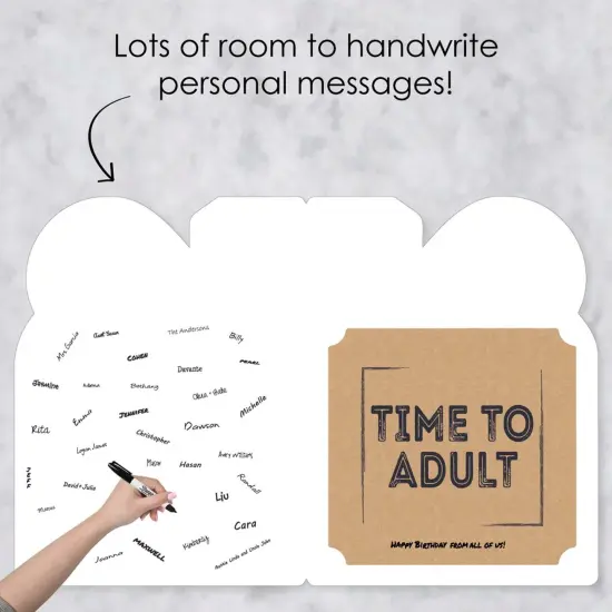 Big Dot of Happiness 18th Milestone Birthday - Happy Birthday Giant Greeting Card - Big Shaped Jumborific Card {4}