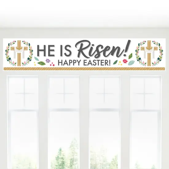 Big Dot of Happiness Religious Easter - Christian Holiday Party Decorations Party Banner {6}