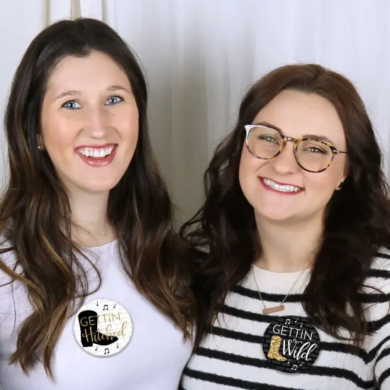 Big Dot of Happiness Nash Bash - 3 inch Nashville Bachelorette Party Badge - Pinback Buttons - Set of 8 {6}