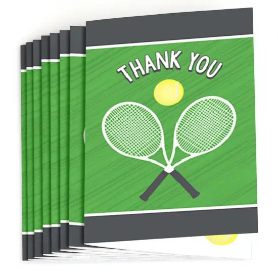 Big Dot of Happiness You Got Served - Tennis - Baby Shower or Tennis Ball Birthday Party Thank You Cards (8 count) {4}