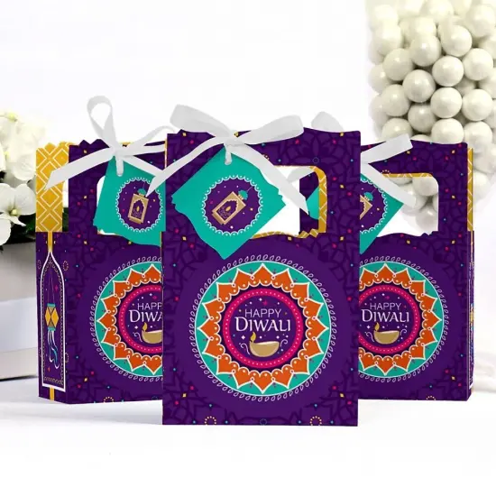 Big Dot of Happiness Happy Diwali - Festival of Lights Party Favor Boxes - Set of 12 {4}