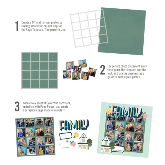 Simple Stories Simple Pages Page Template-(1) 16-2"X2" {7}