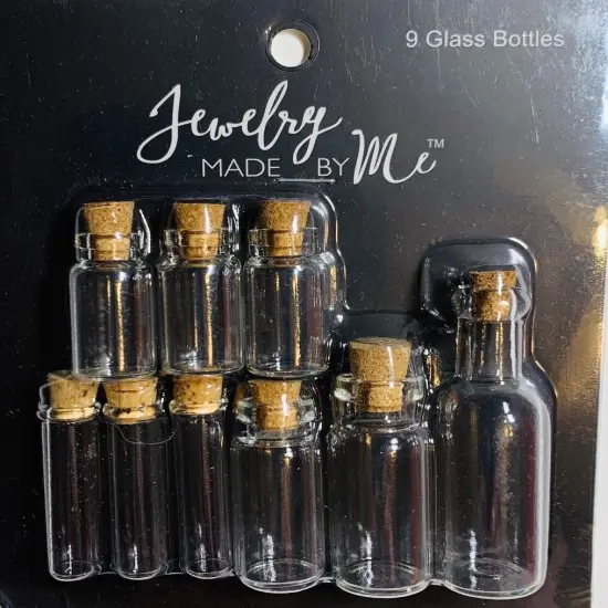 Jewelry Made By Me Glass Bottle Multipack 9/Pkg-Assorted Sizes {1}