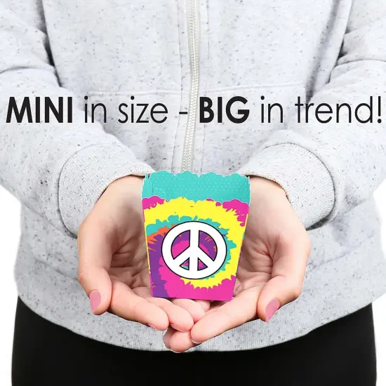 Big Dot of Happiness 60's Hippie - Party Mini Favor Boxes - 1960s Groovy Party Treat Candy Boxes - Set of 12 {6}