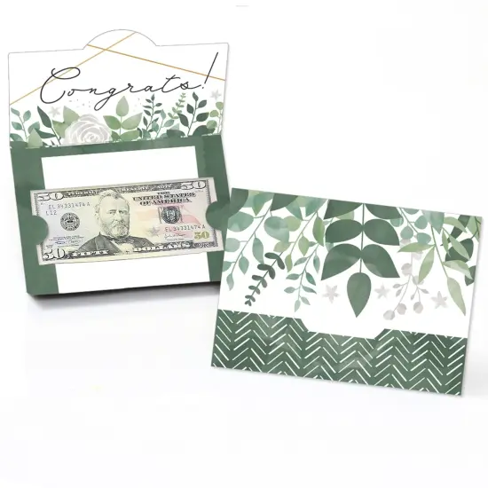 Big Dot of Happiness Boho Botanical - Greenery Party Money And Gift Card Holders - Set of 8 {1}