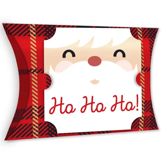 Big Dot of Happiness Jolly Santa Claus - Favor Gift Boxes - Christmas Party Large Pillow Boxes - Set of 12 {1}